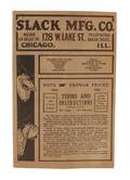 283 Slack Mfg Co Catalogue Chicago IL ca 1922