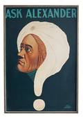 Ask Alexander One sheet stone litho poster ca 1919