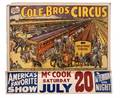 101 Cole Brothers Circus Erie Litho Co ca 1940