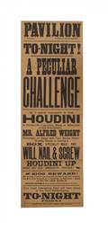 36 Houdini A Peculiar Challenge large broadside 1915