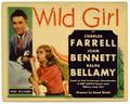 Wild Girl Fox 1932 Title lobby card 11 x 14