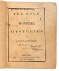 Book of Wonders Mysteries and Disclosures New York