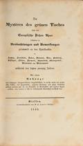 Die Mysteres des grnen Tisches Gieffen 1845