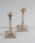 Pair of English ColumnarForm Candlesticks