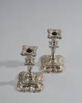 Pair of English Silver Plate Candlesticks