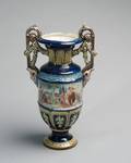 19th C Double Handled Majolica Vase