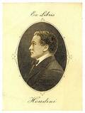 Houdini Harry Houdini engraved bookplate Profile