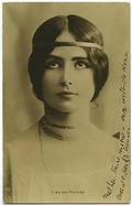 Real photo postcard of Clo De Mrode Houdinis notes