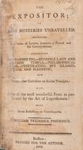 Pinchbeck William The Expositor or Many Mysteries