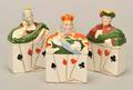 King Queen  Jack Porcelain Playing Card Holders