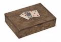 Sterling Silver Playing Card Box with Enamel Cards on