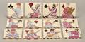 Twelve Belgian Playing Card Tiles Maker unknown date
