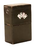 Leather Playing Card Case with four Enameled Cards