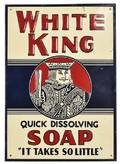 White King Soap Embossed Tin Sign American ca 1940