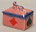 German Porcelain Playing Card Box Germany Ca 1930 A