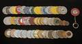 50 Poker Chips and 1 Tokens Foreign and American