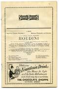 Houdini Harry Houdini Theatre Program and Handbill