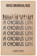 A Chorus Line 1975 Original window card 14 x 22