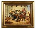 Oil Painting Depicting Seventeenth Century Brawl Over