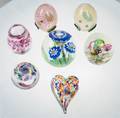 Collection of Seven 7 Glass Paperweights