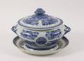 19th C Chinese Blue Fitzhugh Tureen  Underplate
