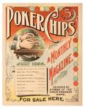 Poker Chips Monthly Magazine Lithographic Advertising