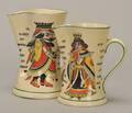 Pair Royal Doulton Pitchers with Playing Cards