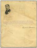 One page Beatrice Houdini letter signed