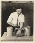 Two photographs of Houdini molding spirit hands