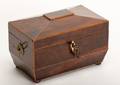 977 Mahogany RegencyStyle Sarcophagus Tea Caddy