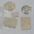 Four Sterling Snuff Boxes  A Picture Frame