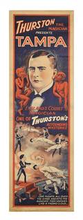 Thurston the Magician Presents Tampa Litho panel 1926