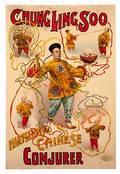 Chung Ling Soo Ribbons vintage stone lithograph