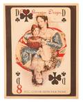 Portfolio of Eight Erotic Playing Card Prints Ca 1950