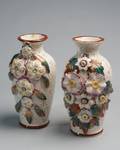 Pair of Majolica Earthenware Vases