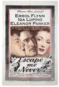 Escape Me Never Warner Brothers 1948 Onesheet 27 x