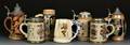 Seven Beer Steins Various dates and countries of