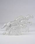 Pair of Glass Figural Horse Bookends