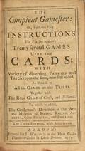 Cotton Charles The Compleat Gamester London J