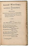 Annual Miscellany or Rational Recreations 1812
