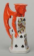 Candle Stick Holder Tall Size Devil  Card Wing
