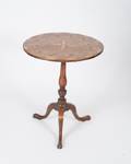 A Tilt Top Table With Primitive Marquetry Inlay