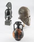 Two2 Sculptures of Grecian Helmets