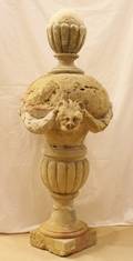 French 18th C Carved Stone Finial Urn
