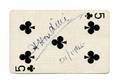 Houdini Harry Playing Card Autographed by Houdini