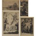 19th20th c etchings four works of art framed john sloan american 18711951 bandits cave 1920s signed james jacques joseph tissot french 18361902 untitled 1889 signed charles huard 