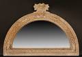 Continental Carved Wood Demilune Mirror