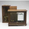 Scientific instruments grouping of items including laboratory scale and brass microscope scale 13 12 x 16 12