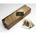 Photography lot including an early camera two boxes of glass slides and various photographs ca 1900