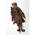 Chinese root figure bearded sage with inlaid eyes small losses height 29